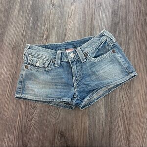 True Religion Low Rise Joey Jean shorts 27